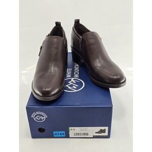 NIB White Mountain Women's Curby Heeled Ankle Boot - Brown - Size 8.5
